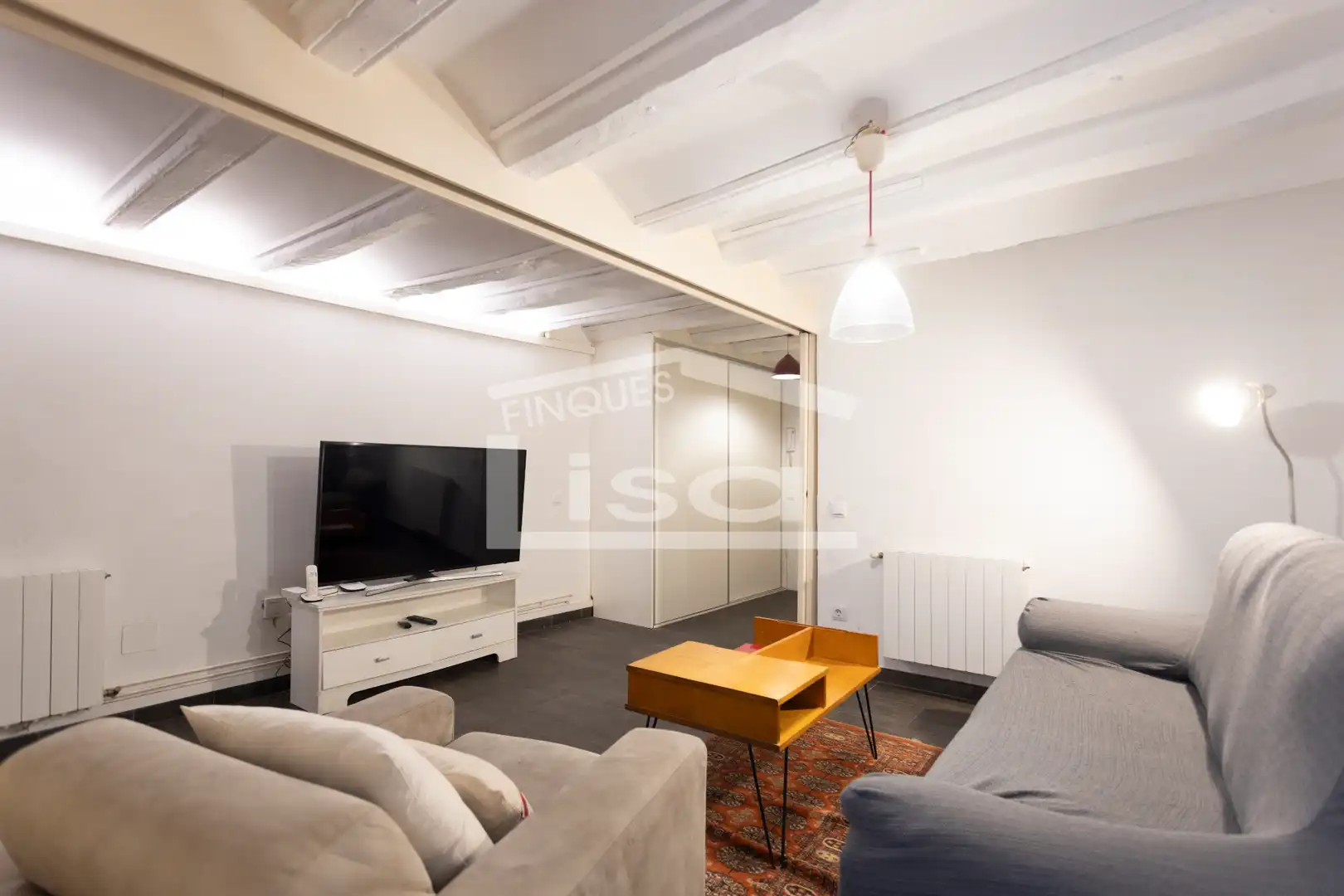 Sala de estar de Piso en venta en Barcelona con Aire acondicionado, Calefacción y Parquet
