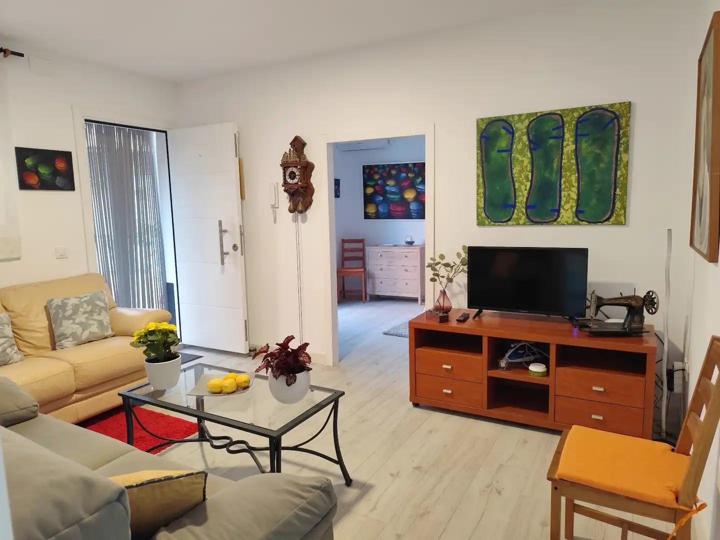 Sala d'estar de Casa adosada de lloguer en Sanlúcar de Barrameda amb Aire condicionat, Calefacció i Terrassa