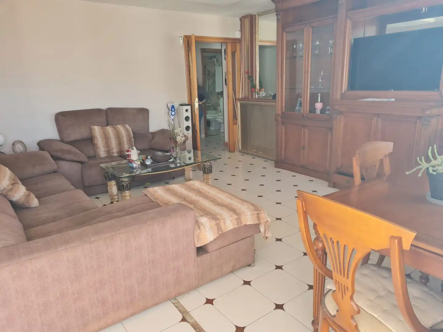Living room of Flat for sale in Móstoles  with Heating, Terrace and Furnished