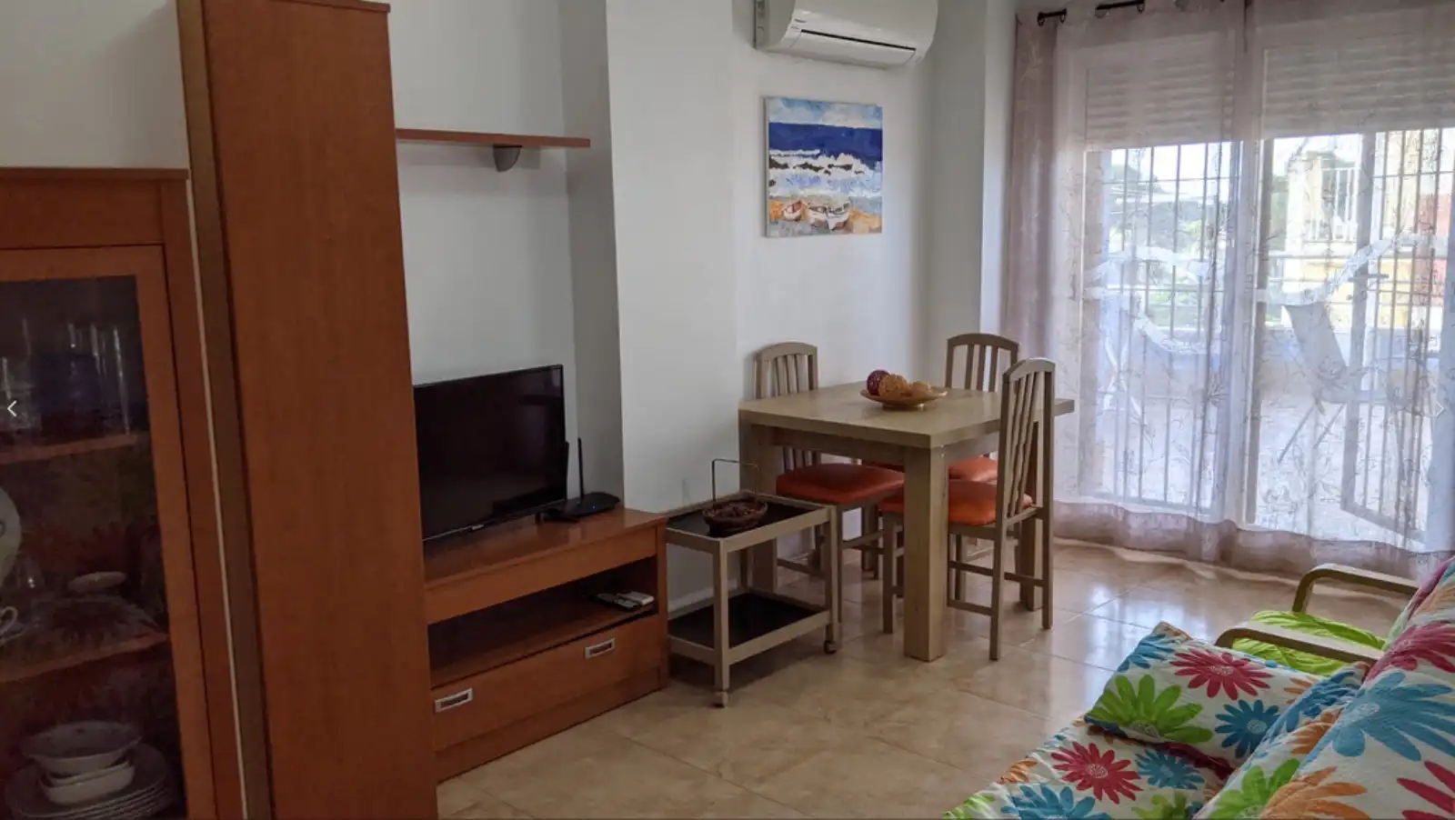 Sala de estar de Apartamento de alquiler en San Javier con Aire acondicionado, Calefacción y Amueblado