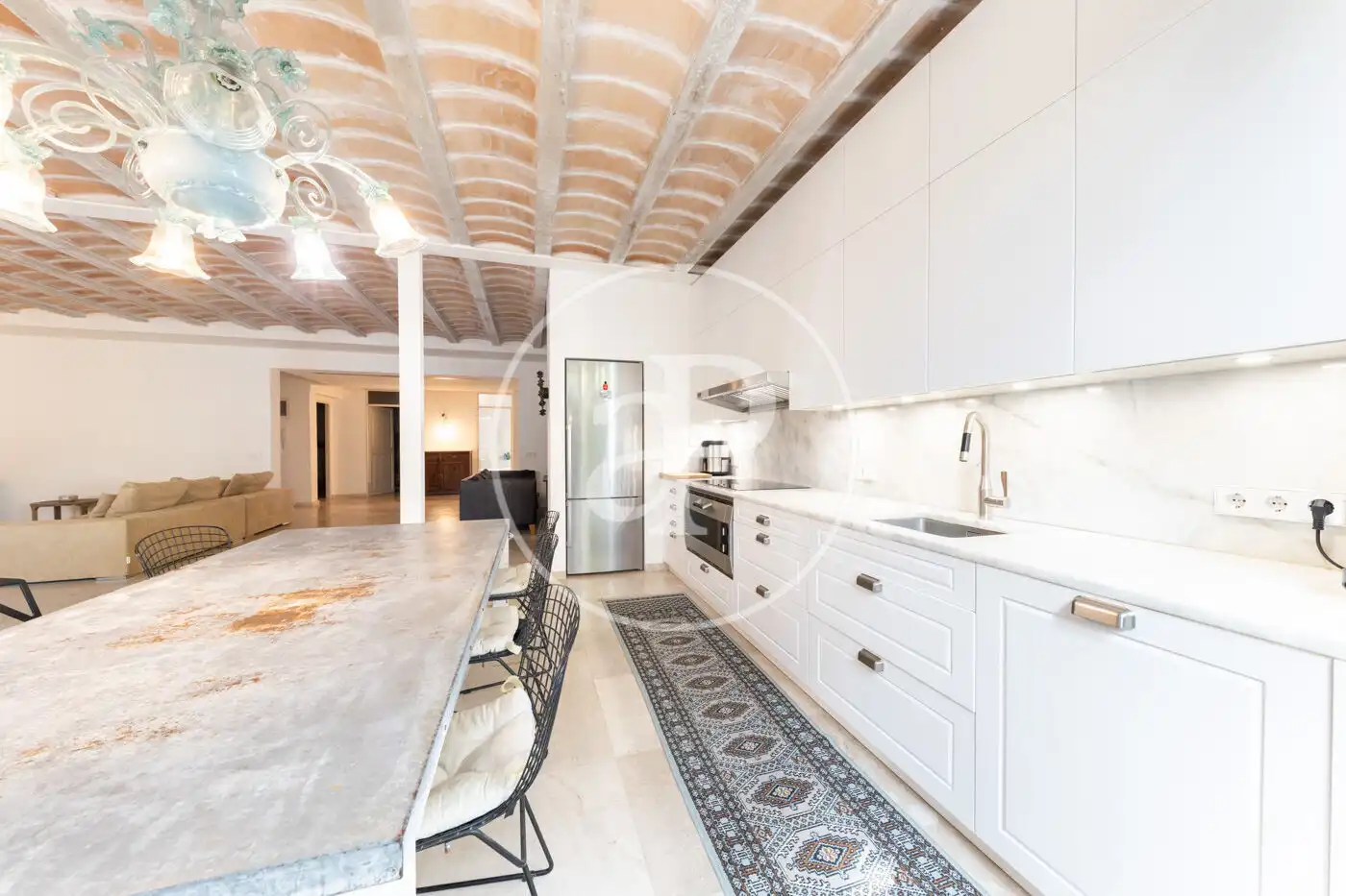 Küche von Einfamilien-Reihenhaus zum Verkauf in  Palma de Mallorca mit Klimaanlage, Heizung und Privatgarten