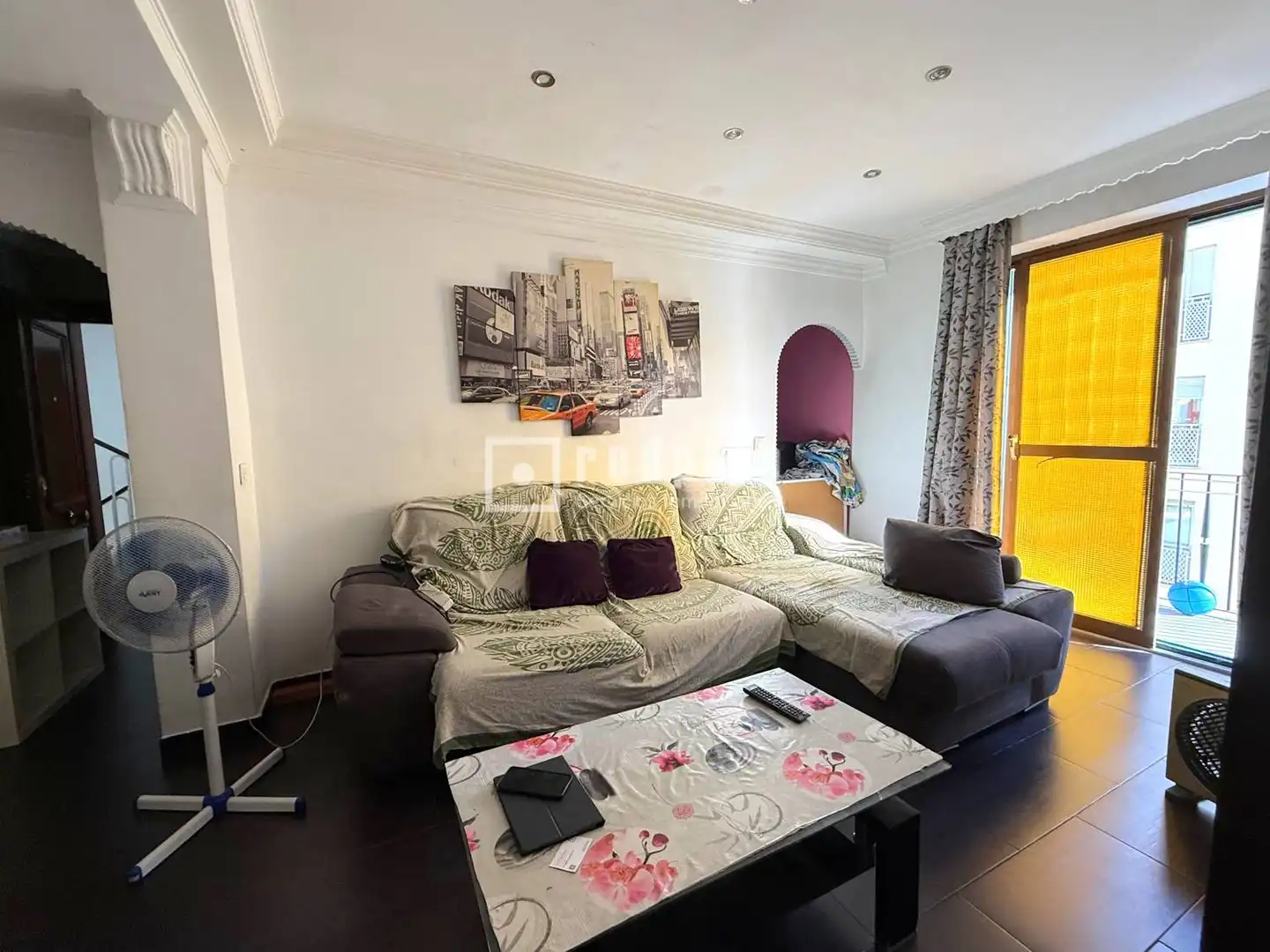 Living room of Flat for sale in Málaga  with Heating, Terrace and Furnished