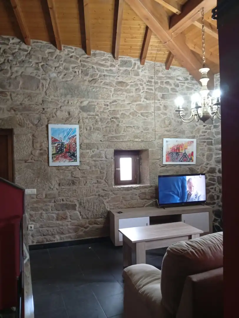 Sala d'estar de Casa o xalet en venda en Cerdedo amb Moblat, Forn i Rentadora