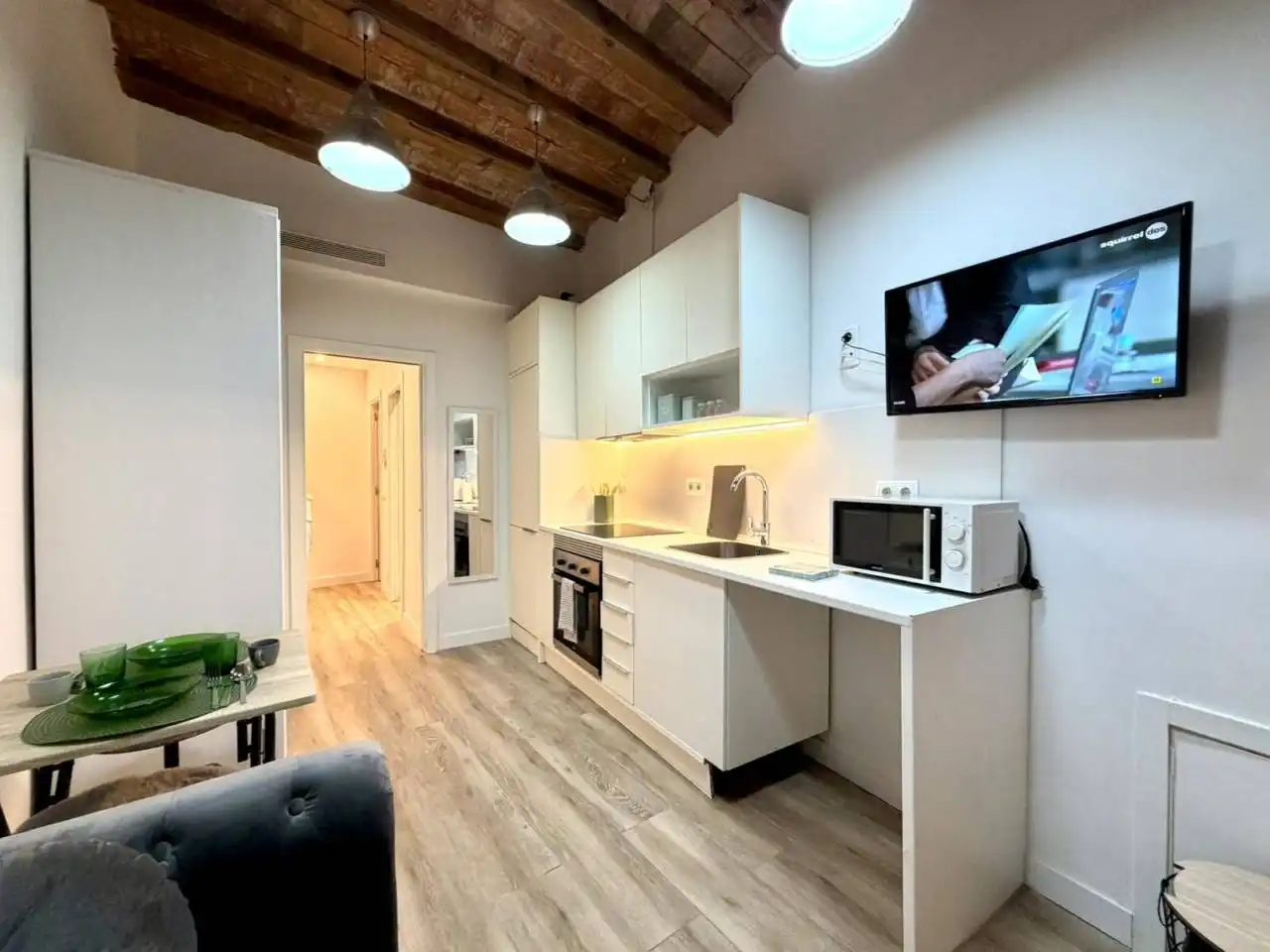 Kitchen of Flat for rent in Barcelona  with Air Conditioner, Heating and Parquet flooring