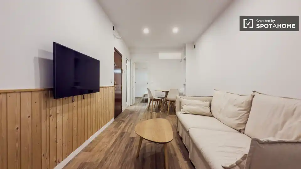 Living room of Flat for rent in Barcelona  with Air Conditioner, Heating and Furnished