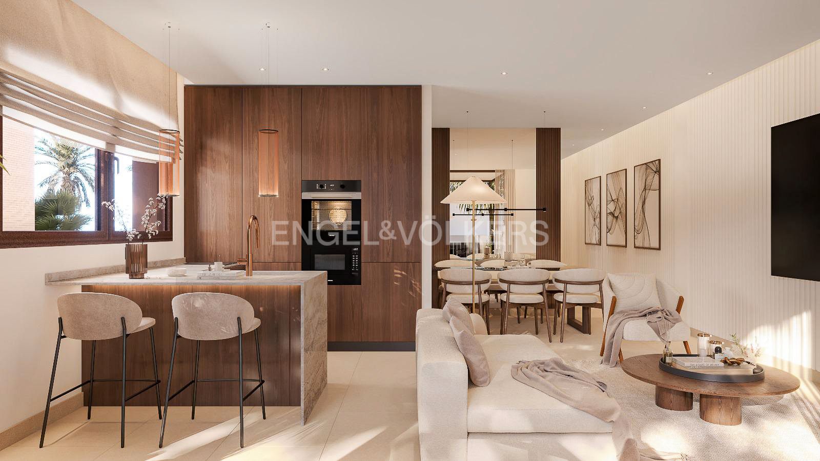 Sala d'estar de Apartament en venda en Castelldefels amb Aire condicionat, Calefacció i Jardí privat