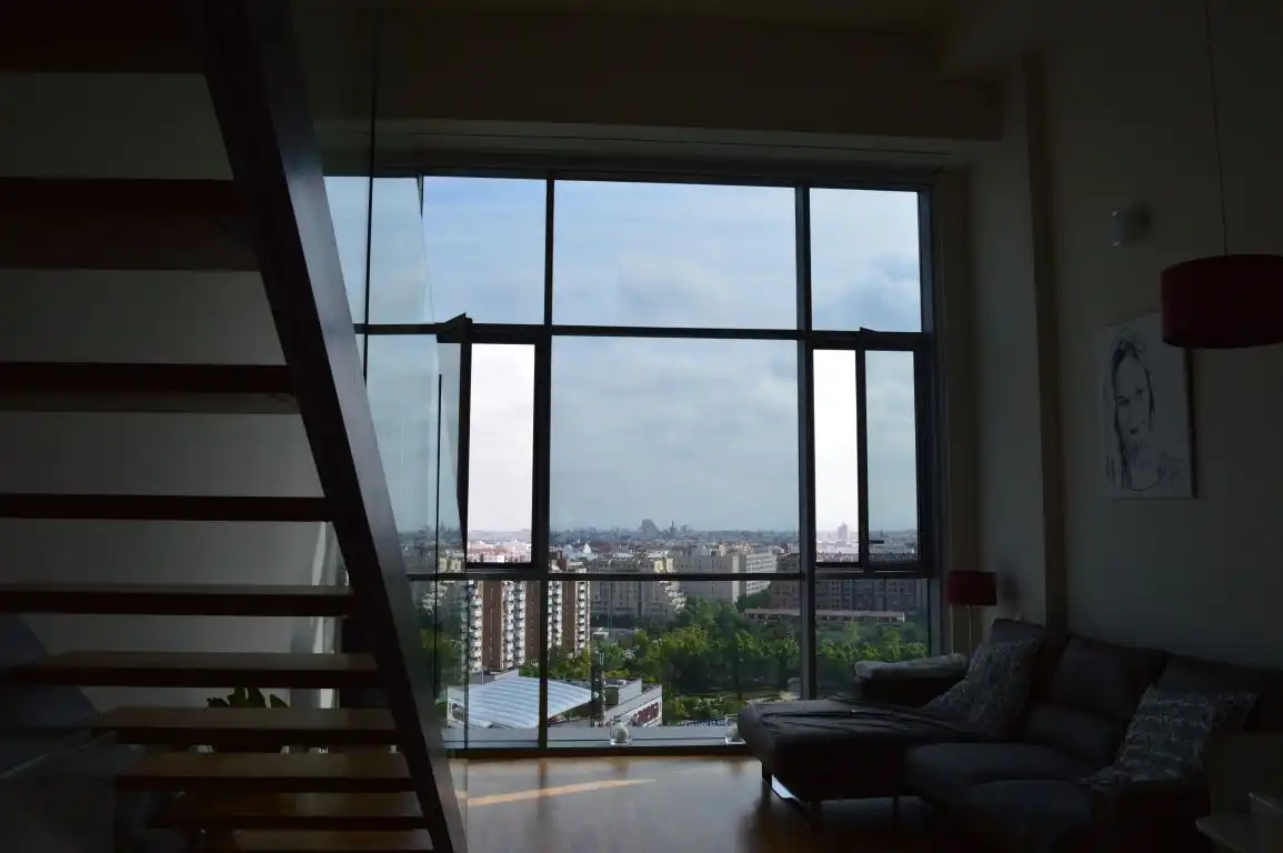 Living room of Lofts for rent in Valencia  with Air Conditioner, Heating and Parquet flooring