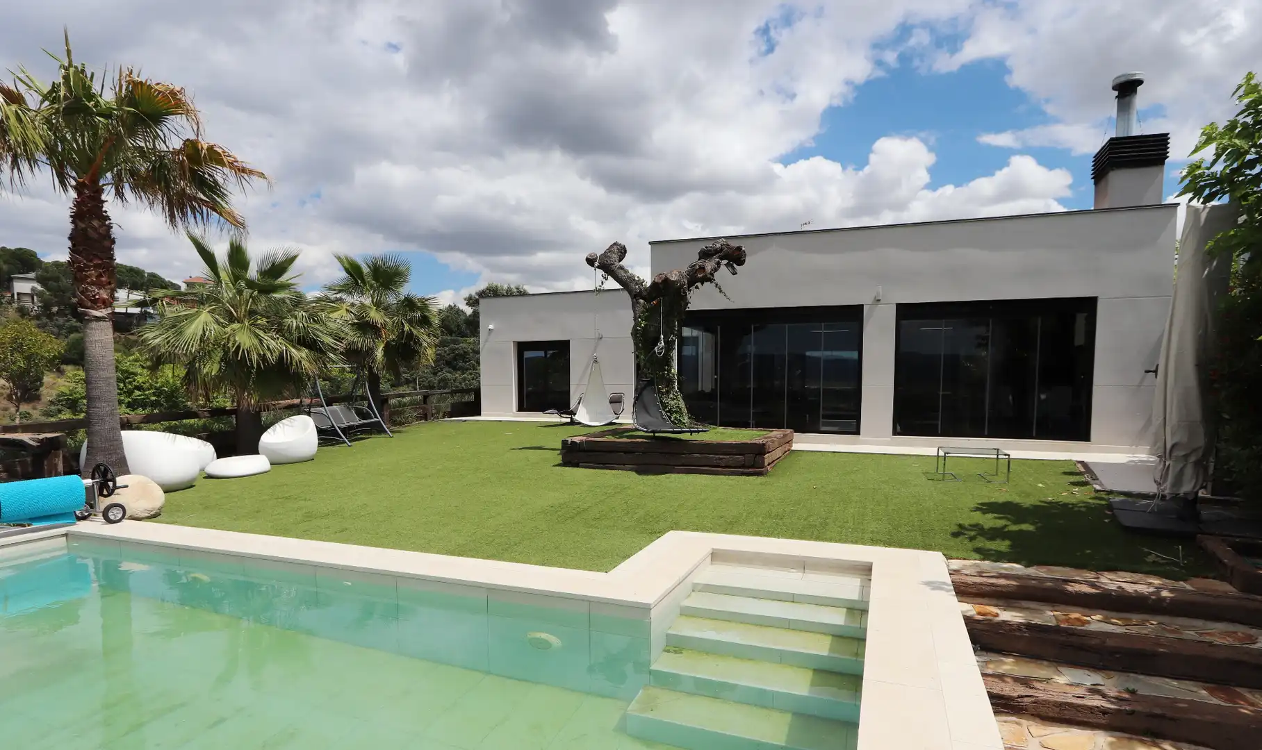 Garten von Haus oder Chalet zum Verkauf in Santa Cruz del Retamar mit Klimaanlage, Heizung und Privatgarten