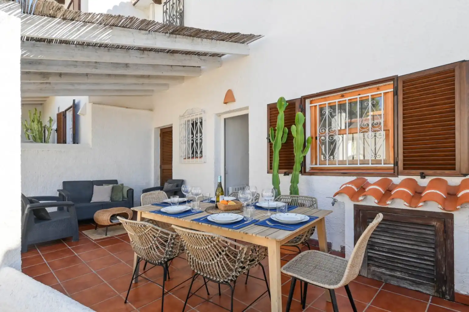 Terraza de Finca rústica de alquiler en Moraira con Aire acondicionado, Calefacción y Terraza