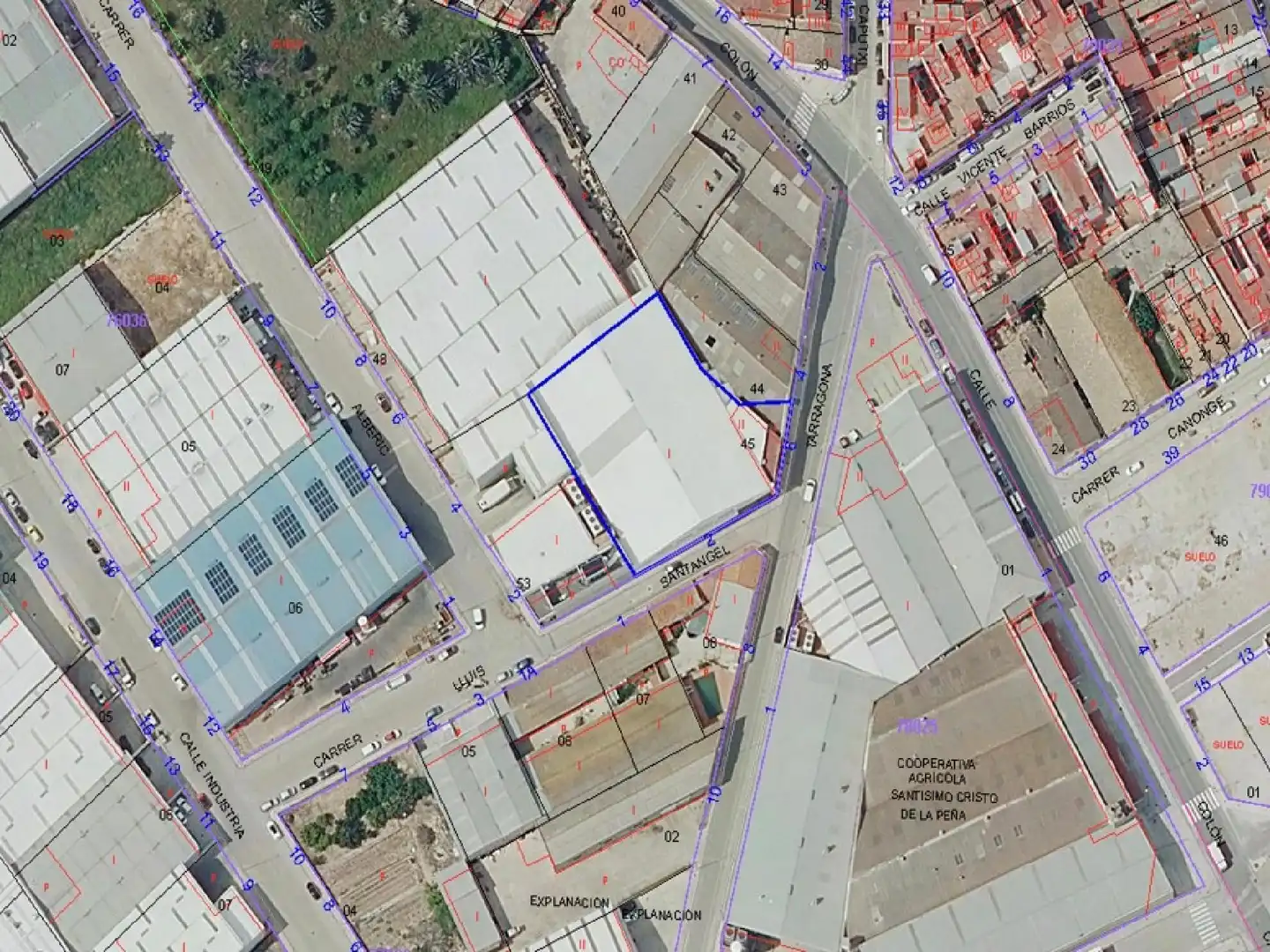 Vista exterior de Nave industrial en venta en Guadassuar