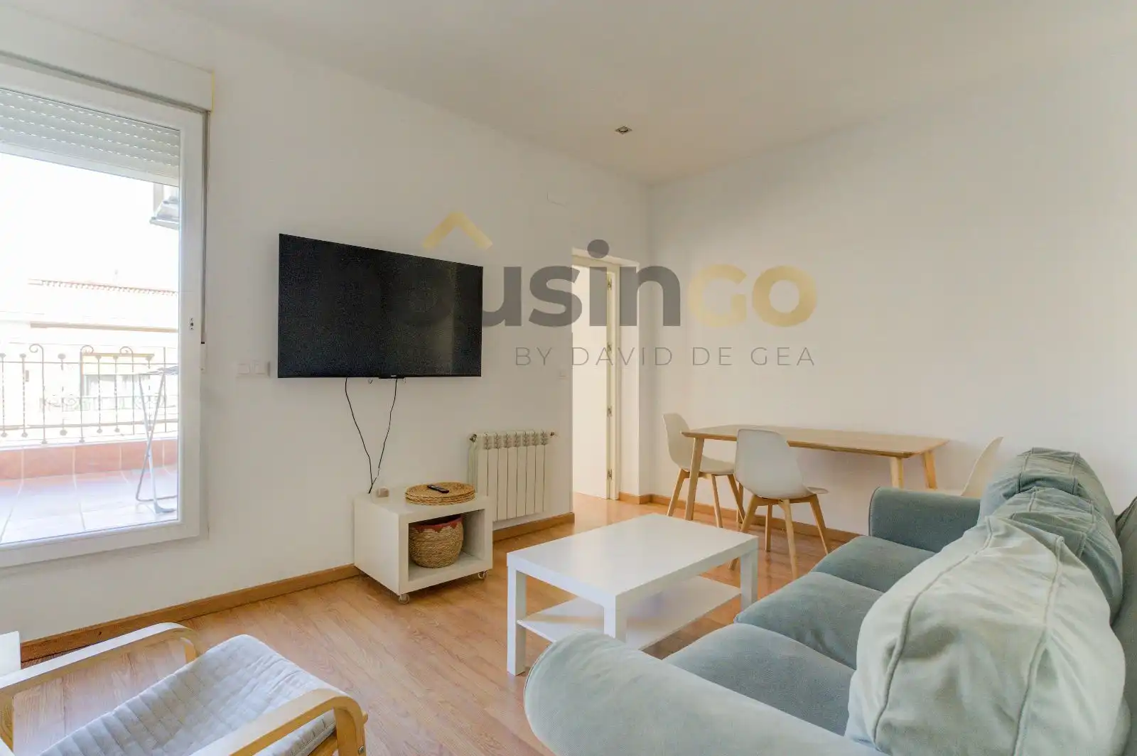 Wohnzimmer von Dachboden zur Miete in Madrid mit Klimaanlage, Heizung und Parkett