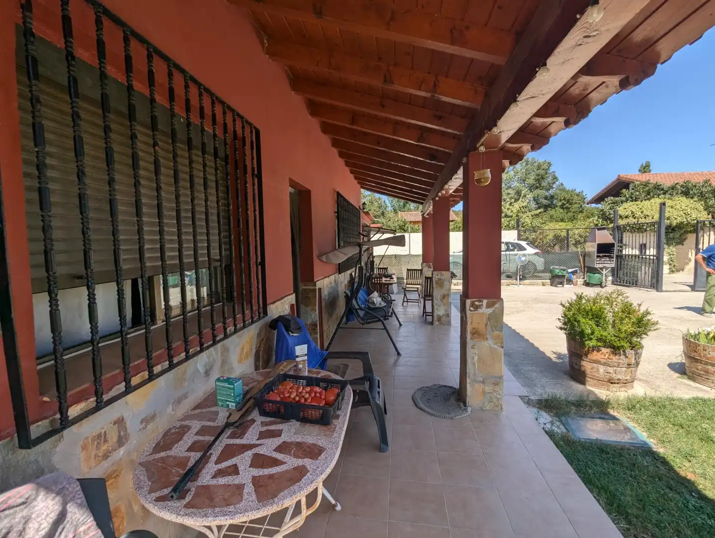 Terraza de Finca rústica en venta en Lerín con Jardín privado, Piscina y Amueblado