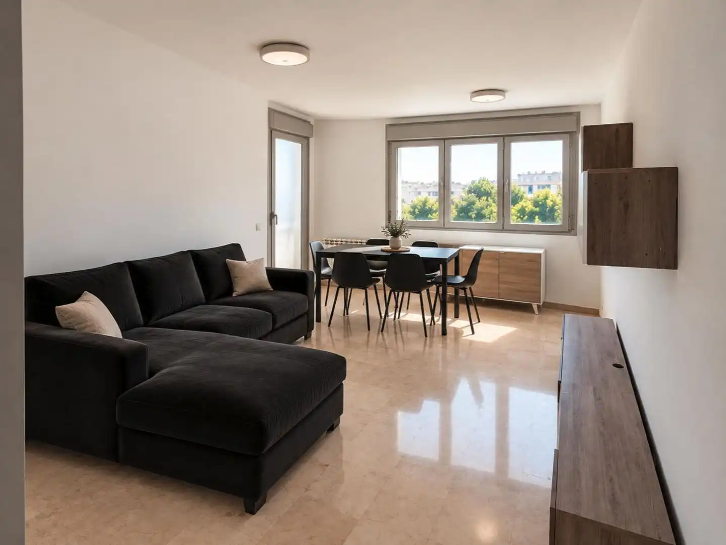Wohnzimmer von Wohnung zur Miete in  Palma de Mallorca mit Klimaanlage, Terrasse und Balkon