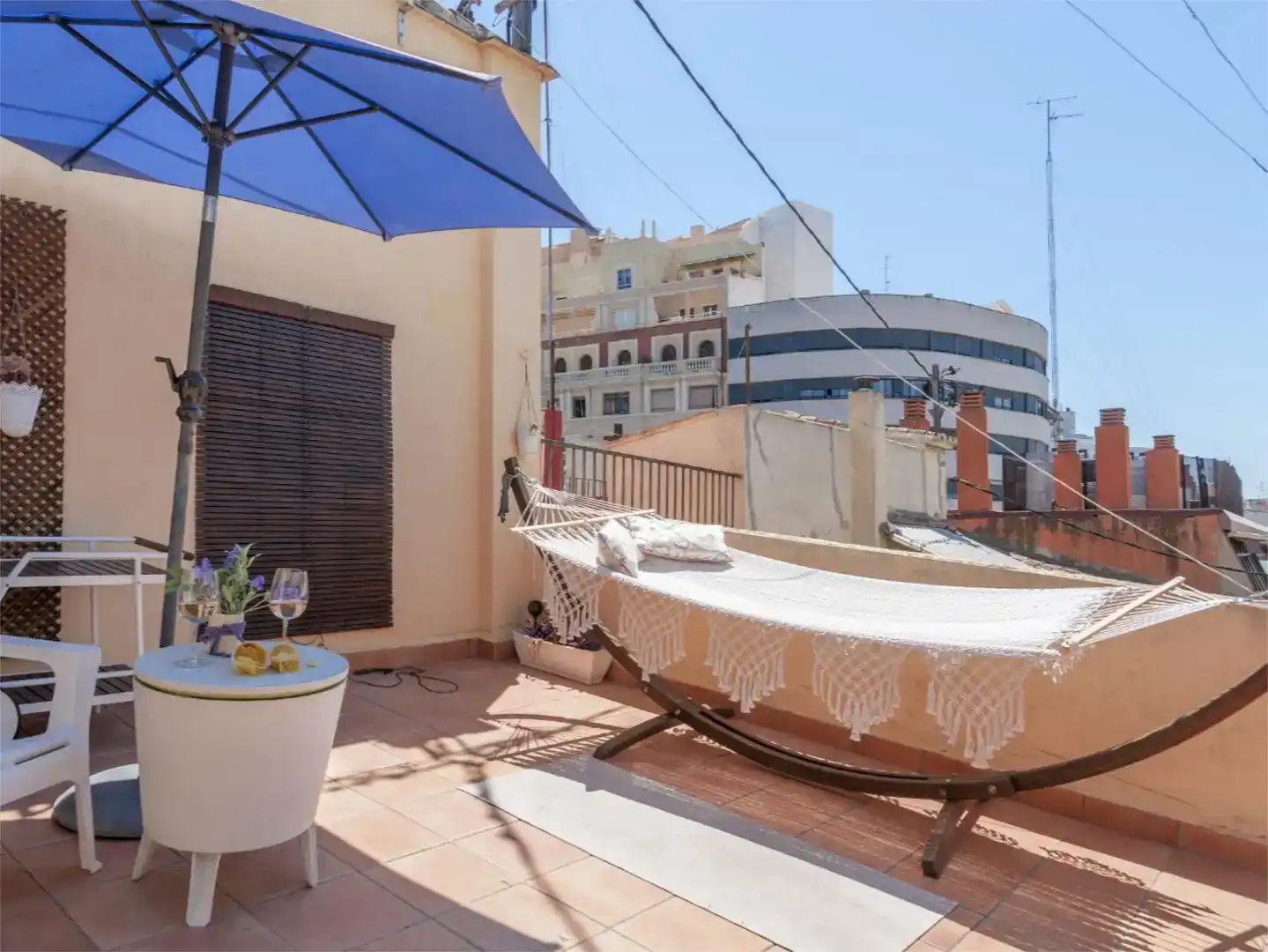 Terrasse von Dachboden zur Miete in  Valencia Capital mit Klimaanlage