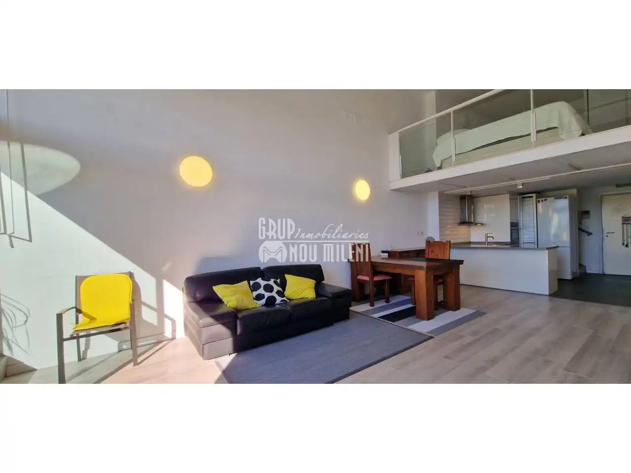 Sala de estar de Loft en venta en Valencia con Aire acondicionado, Parquet y Terraza