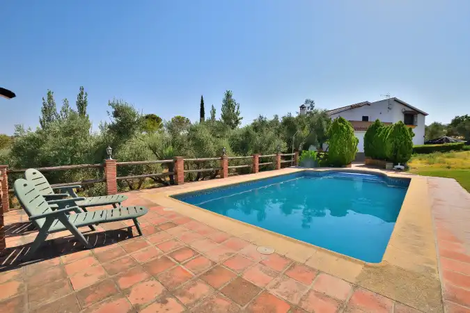 Piscina de Finca rústica en venta en Arriate con Jardín privado, Terraza y Piscina