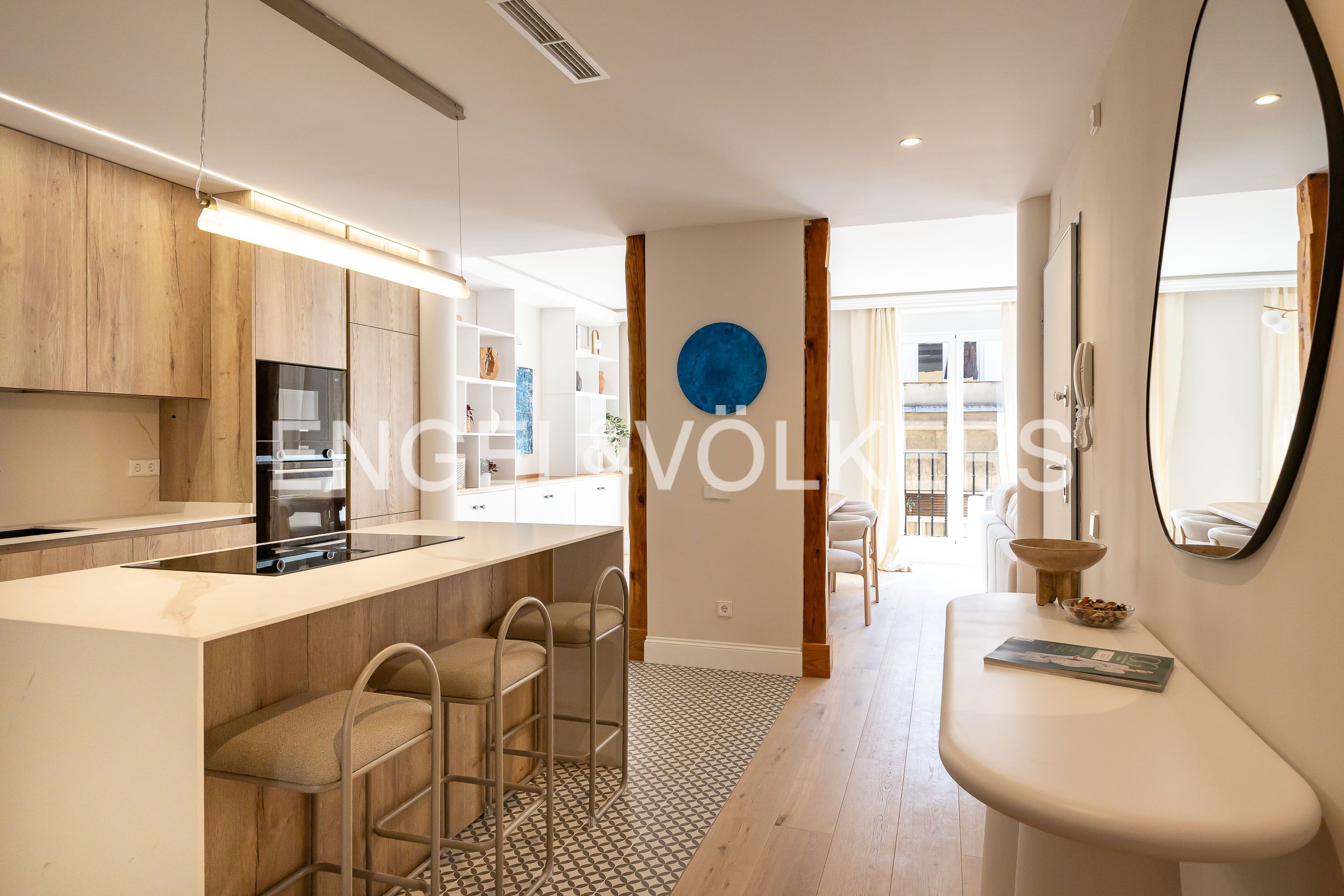 Kitchen of Flat for sale in  Madrid Capital  with Air Conditioner, Heating and Furnished