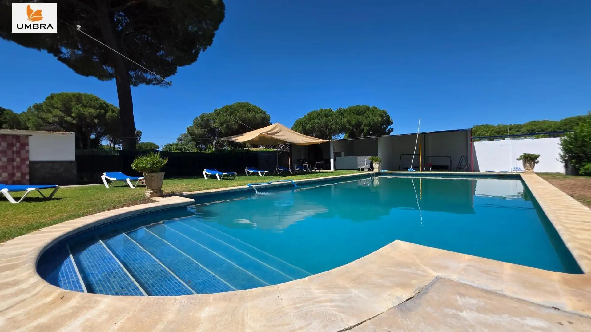 Piscina de Finca rústica en venda en Jerez de la Frontera amb Aire condicionat, Jardí privat i Terrassa