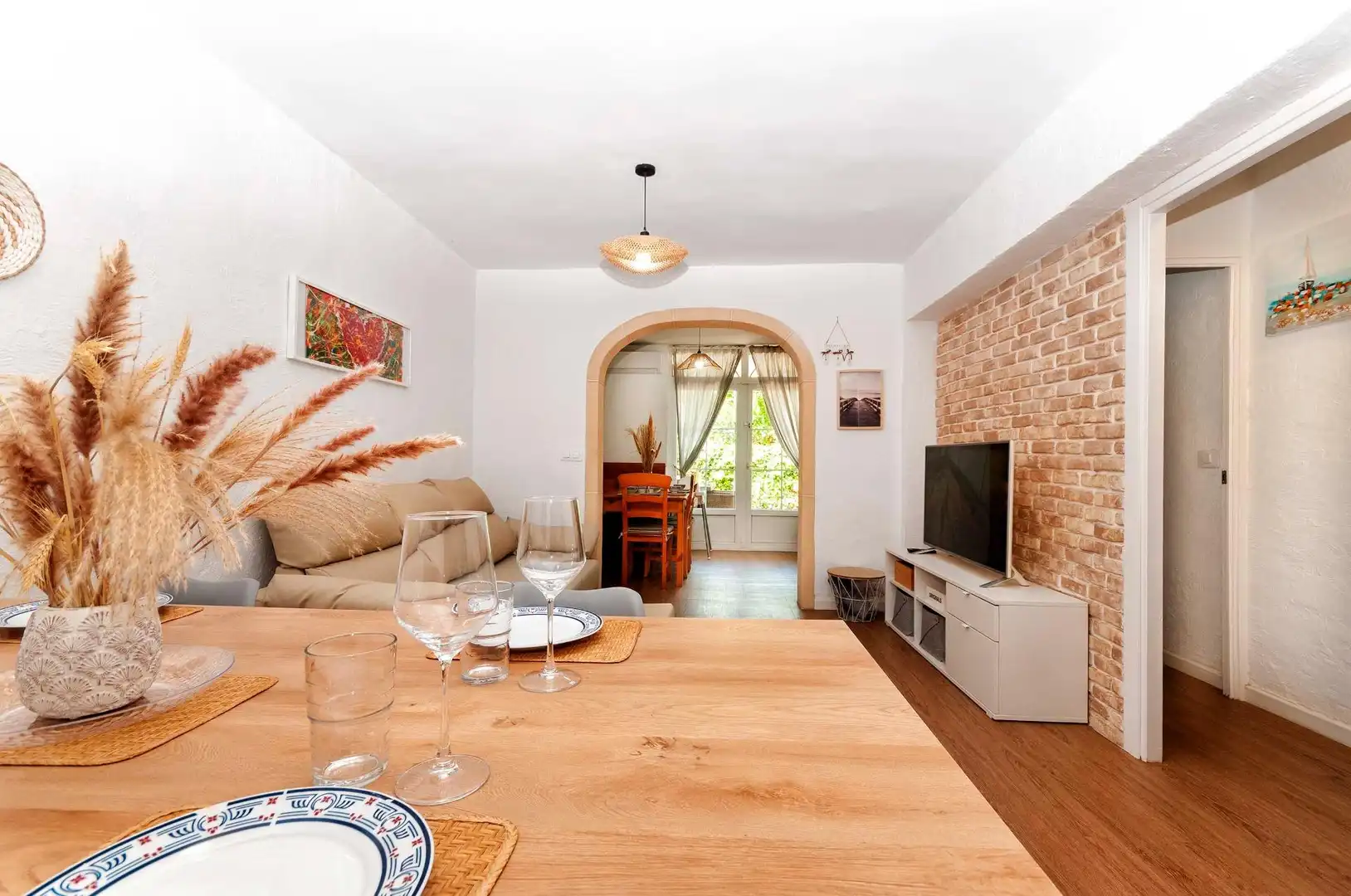 Comedor de Apartamento en venta en Jávea / Xàbia con Jardín privado, Terraza y Piscina comunitaria