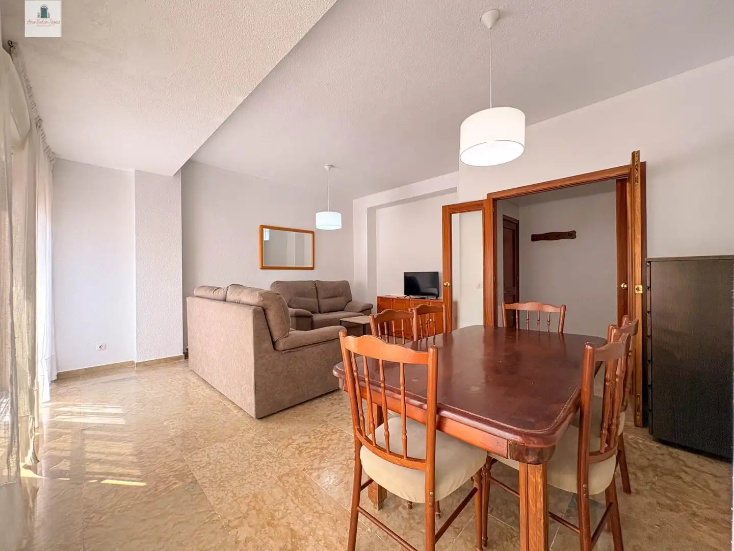 Living room of Flat for rent in Badajoz  with Air Conditioner, Heating and Furnished