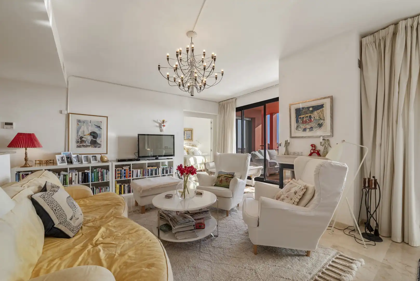 Living room of Ground floor for sale in Mijas  with Air Conditioner, Terrace and Swimming Pool