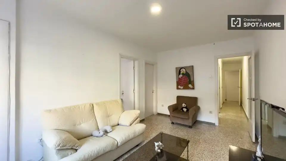 Sala d'estar de Pis de lloguer en Barcelona amb Aire condicionat, Calefacció i Moblat