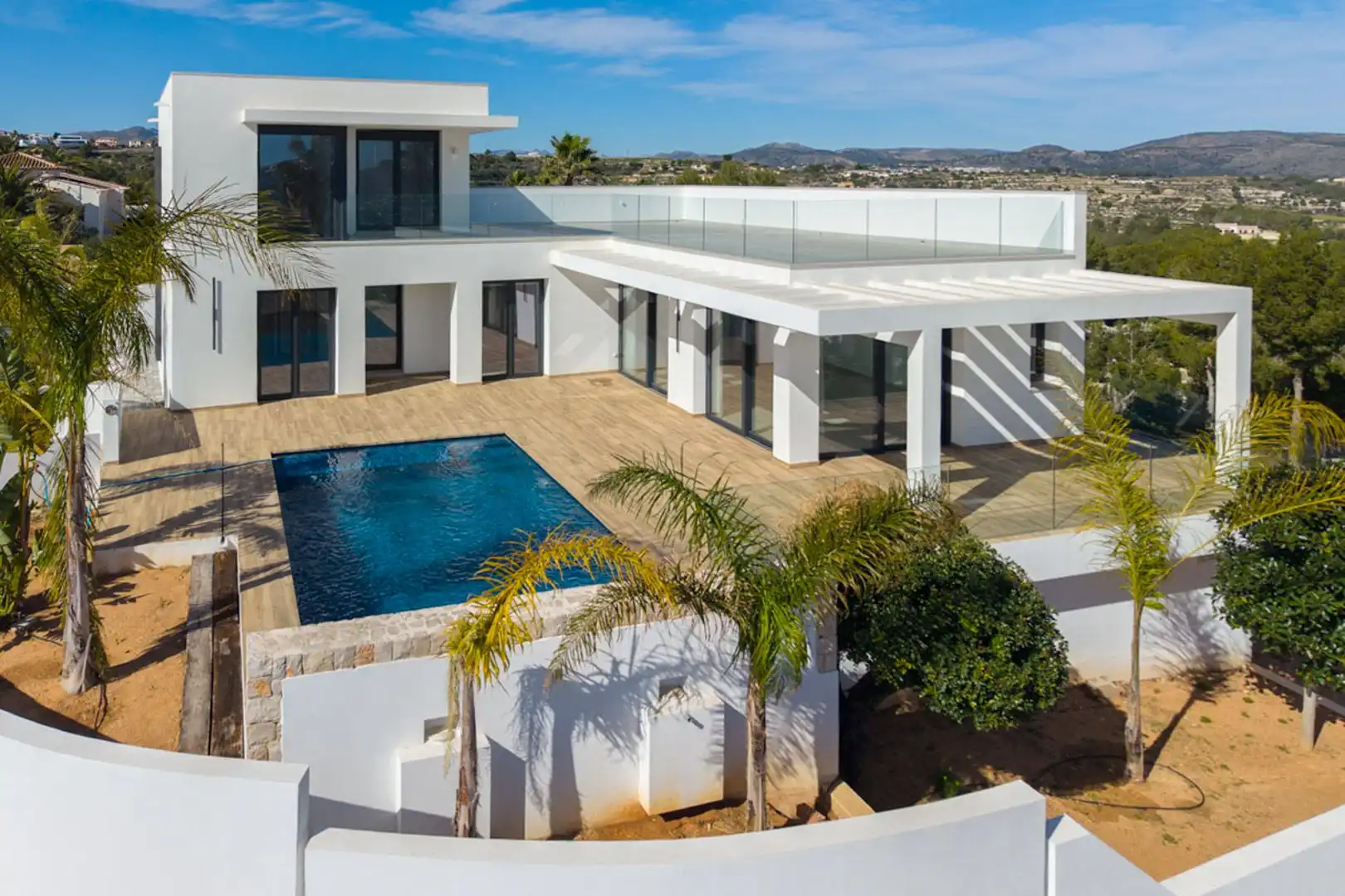 Außenansicht von Haus oder Chalet zum Verkauf in Moraira mit Klimaanlage, Privatgarten und Terrasse