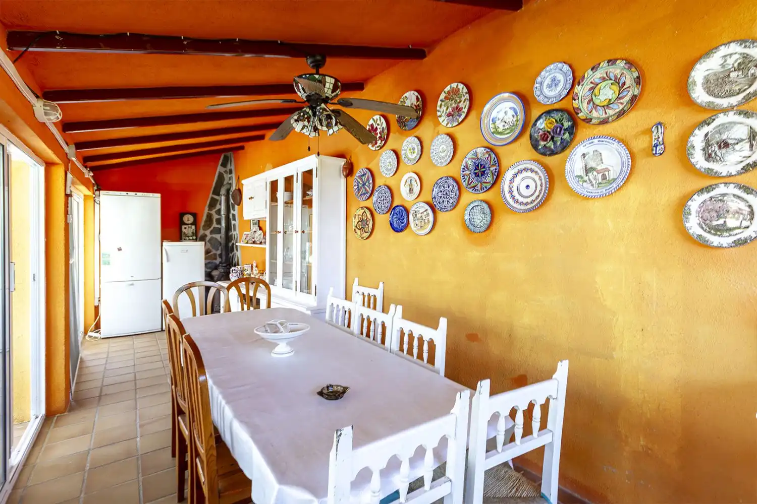 Dining room of Houses for sale in Sant Martí Sarroca  with Air Conditioner, Heating and Terrace
