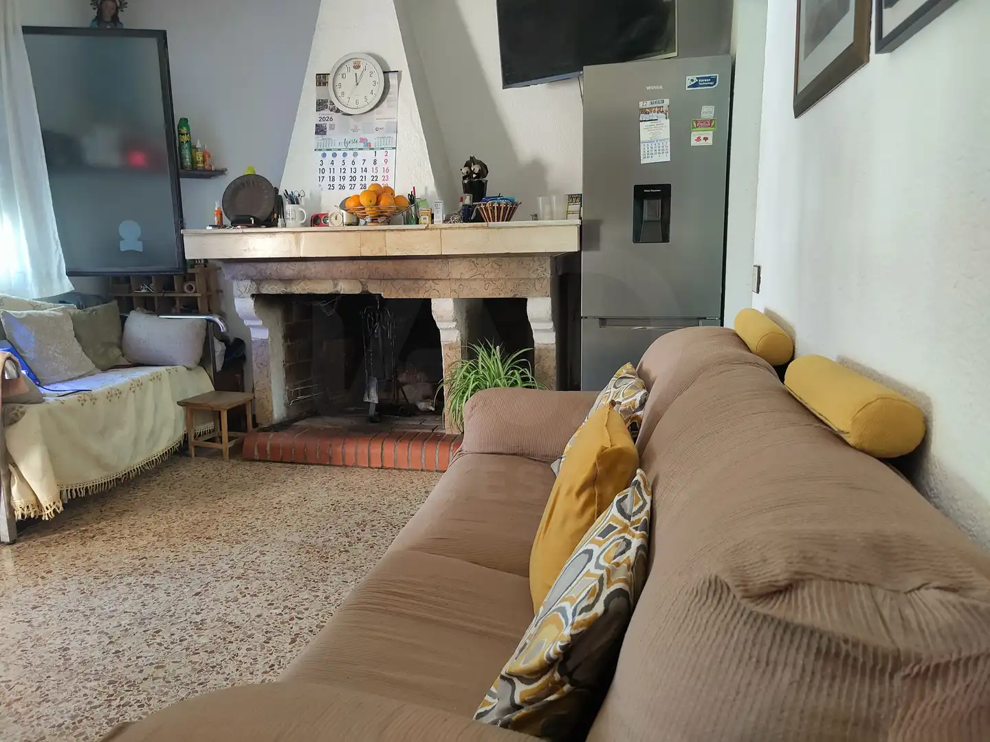 Sala d'estar de Finca rústica en venda en Sant Vicenç Dels Horts amb Calefacció, Terrassa i Piscina