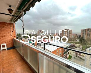 Exterior view of Flat to rent in  Madrid Capital  with Heating, Terrace and Furnished