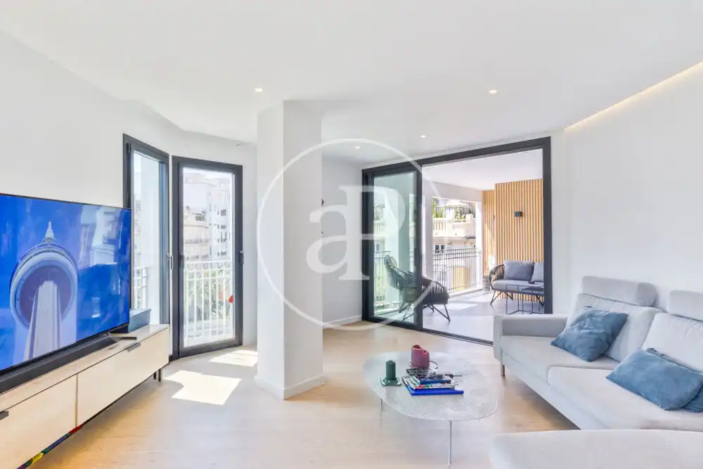 Living room of Flat for rent in Valencia  with Air Conditioner, Heating and Terrace