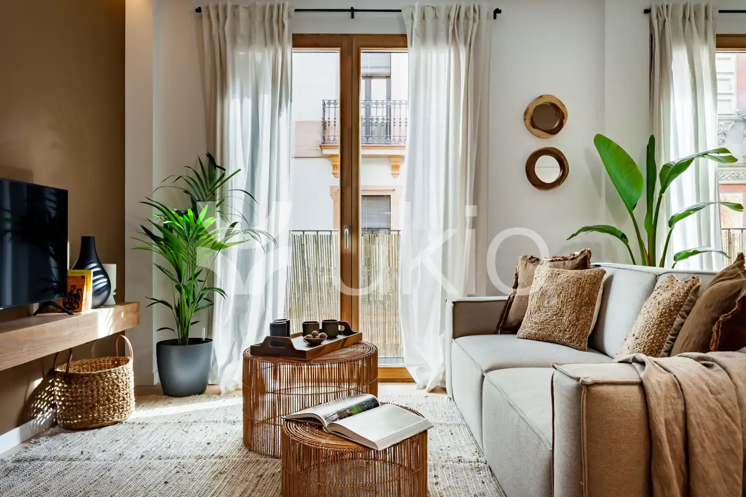 Sala d'estar de Apartament de lloguer en Barcelona amb Aire condicionat, Calefacció i Moblat