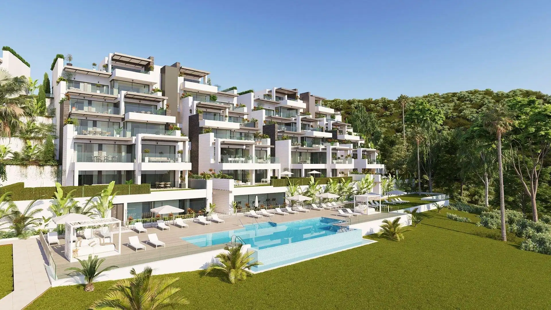 Vista exterior de Apartamento en venta en Benahavís con Aire acondicionado, Calefacción y Jardín privado
