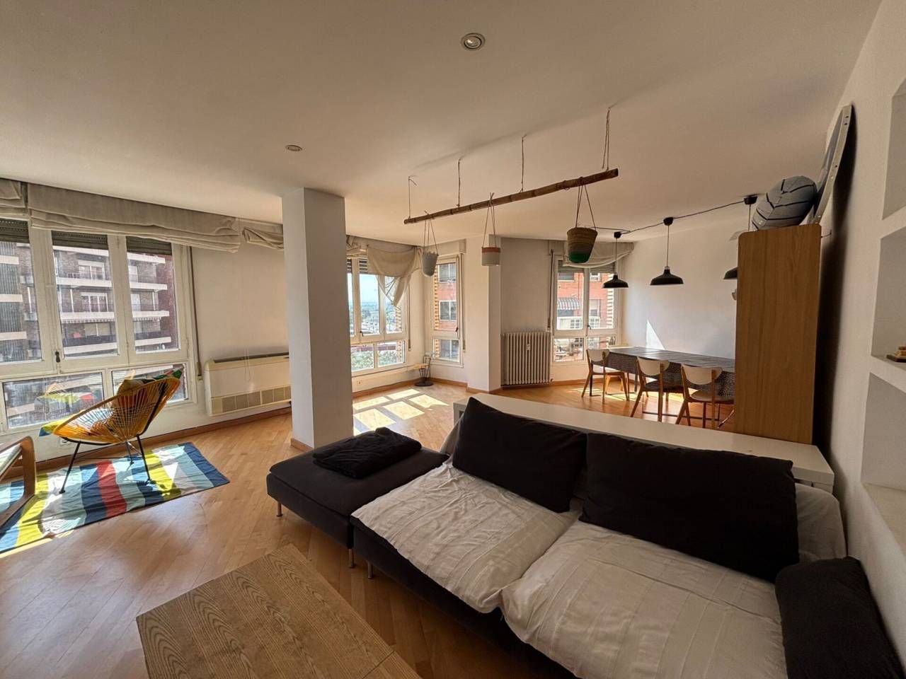 Living room of Flat for sale in  Lleida Capital  with Air Conditioner, Heating and Parquet flooring