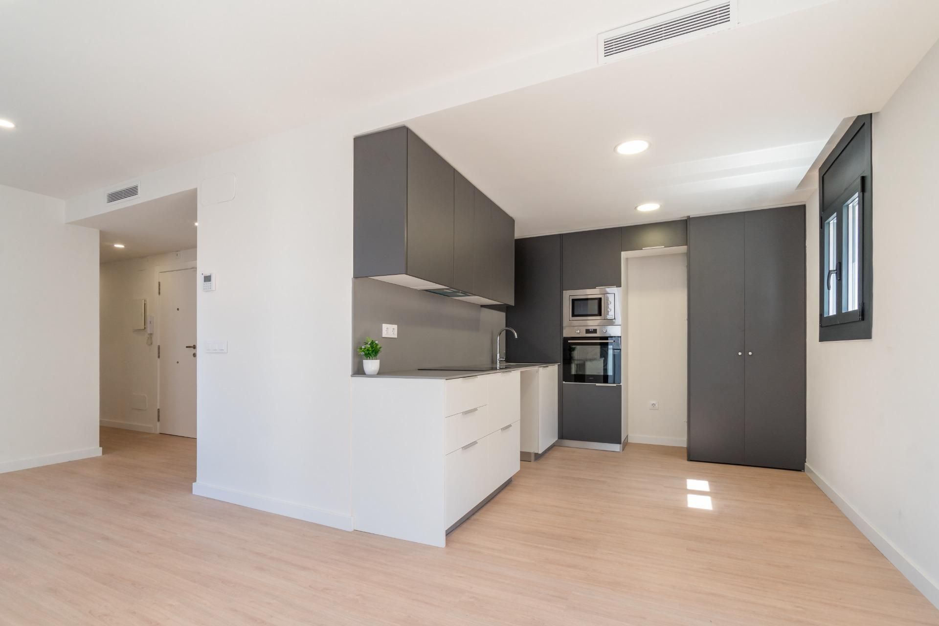 Kitchen of Flat for sale in Roses  with Air Conditioner, Heating and Parquet flooring