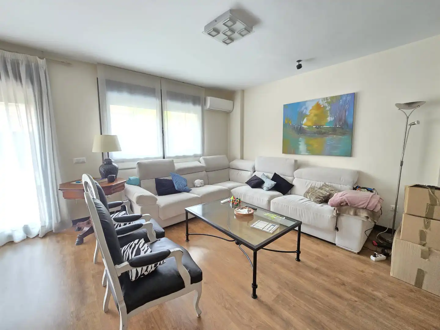 Sala de estar de Casa o chalet en venta en Meco con Aire acondicionado, Calefacción y Parquet