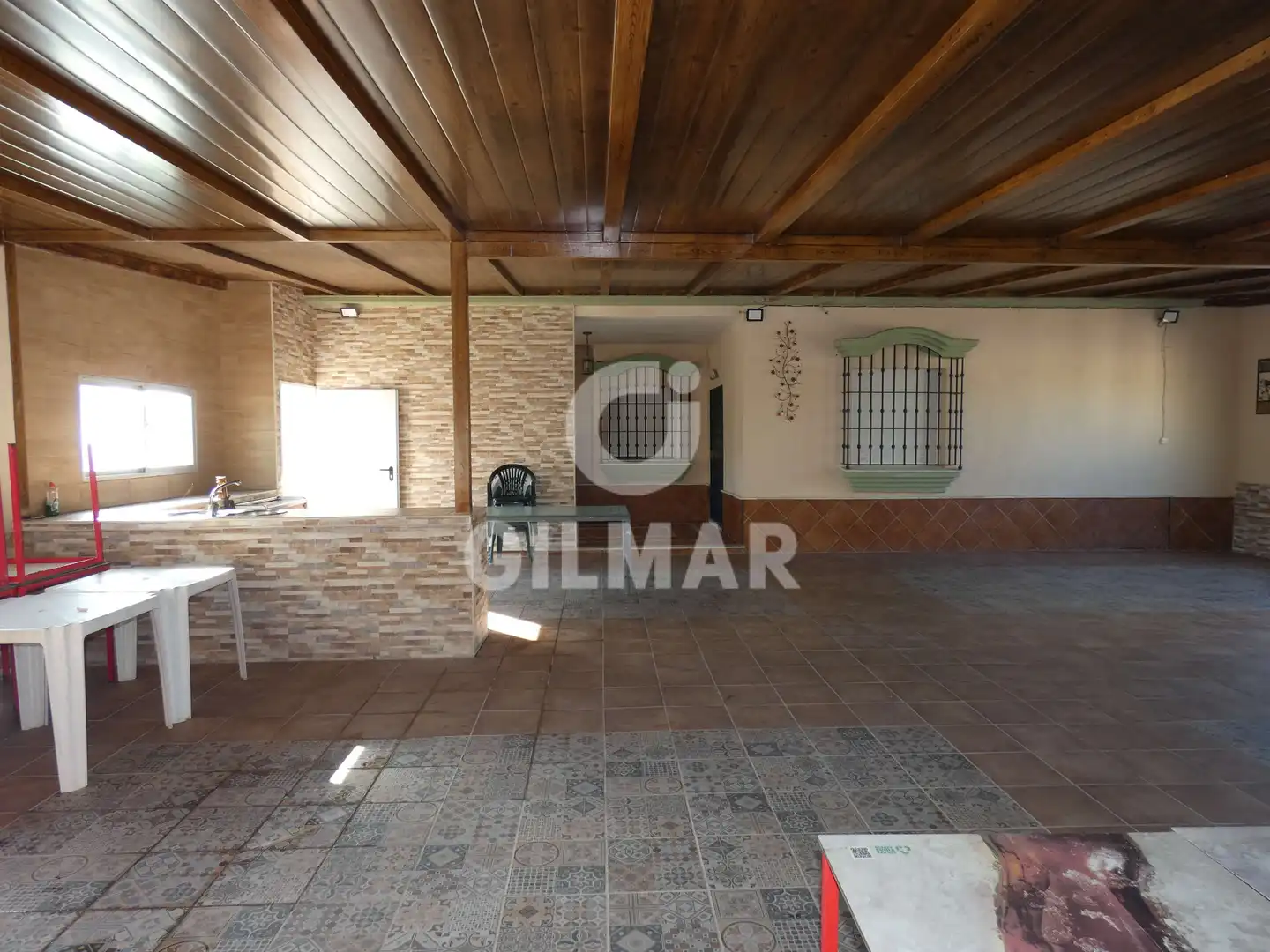 Terrassa de Casa o xalet de lloguer en El Puerto de Santa María amb Aire condicionat, Jardí privat i Piscina