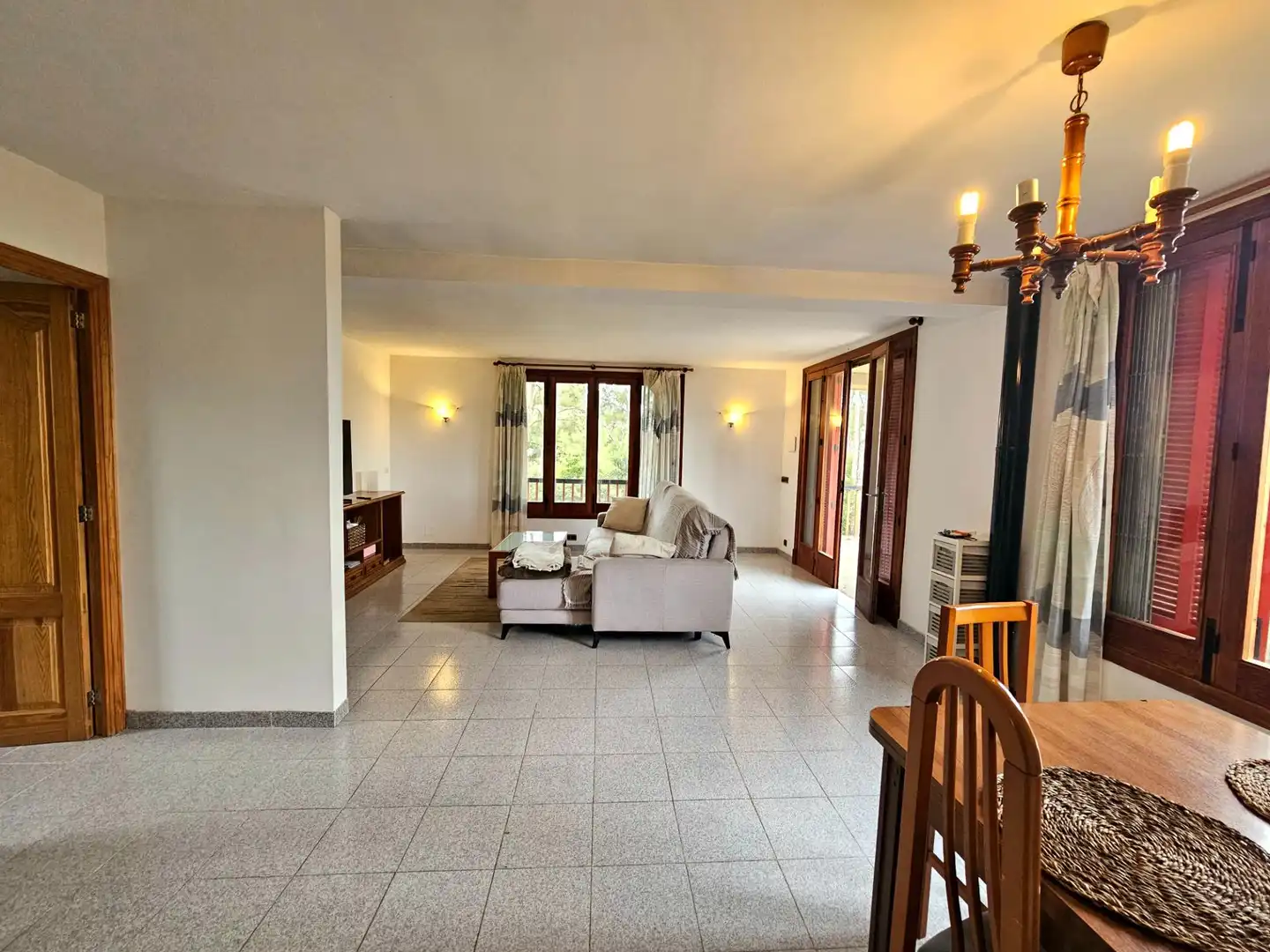 Sala d'estar de Finca rústica en venda en Algaida amb Calefacció, Jardí privat i Traster
