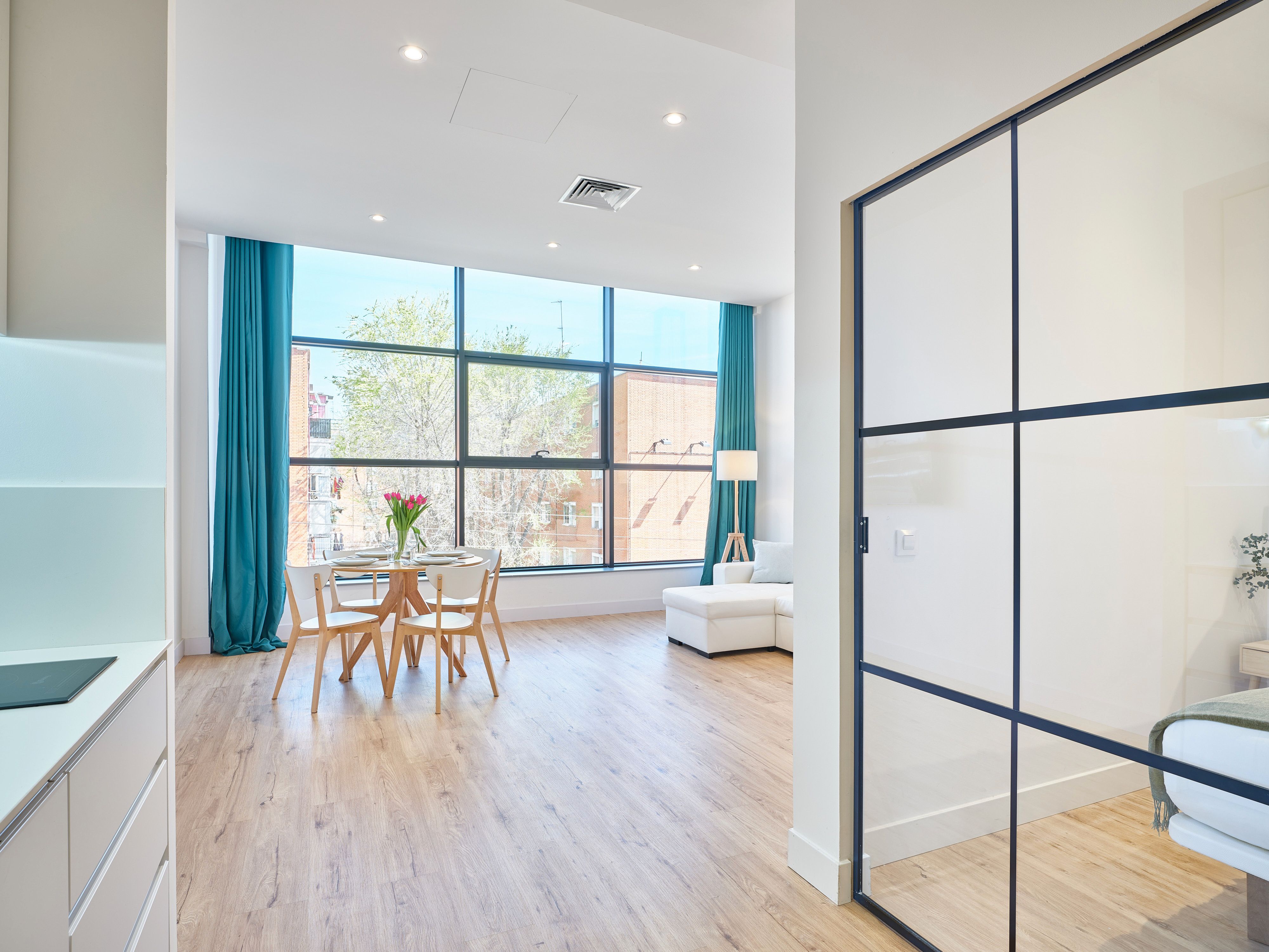 Bedroom of Apartment to rent in  Madrid Capital  with Air Conditioner, Furnished and Washing machine