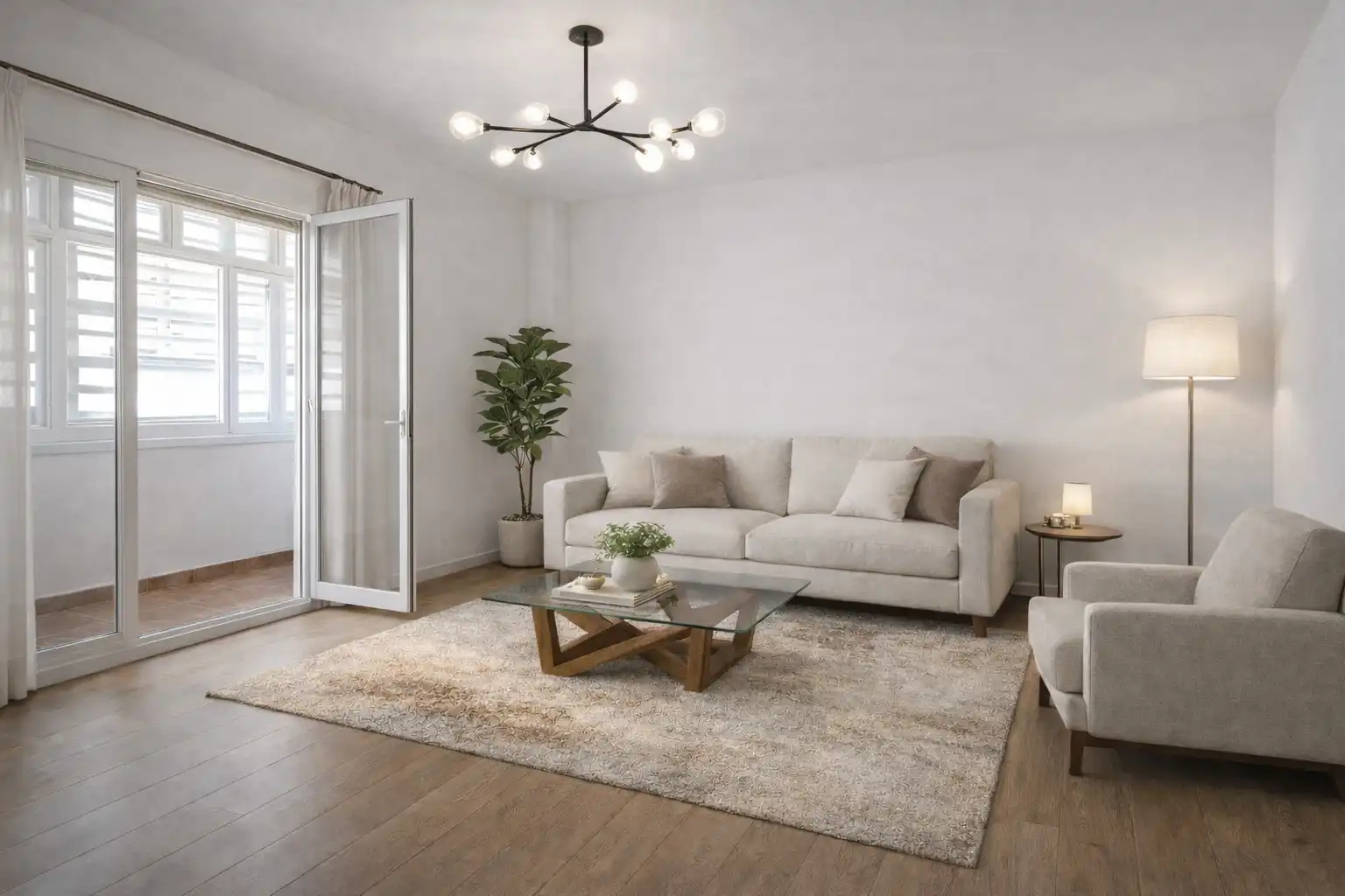 Sala de estar de Piso en venta en Barcelona con Aire acondicionado, Terraza y Horno