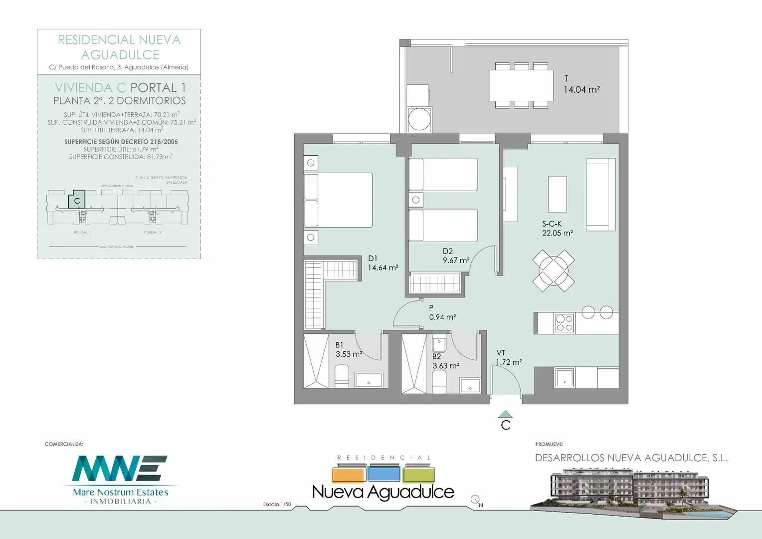 Piso en venta en Calle Puerto del Rosario, 3, Aguadulce Norte