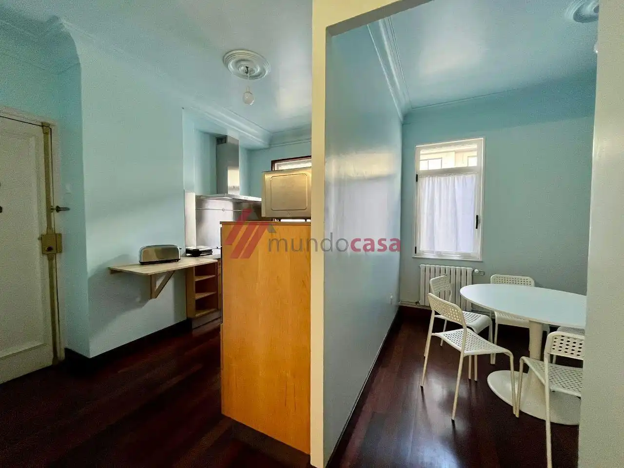 Kitchen of Flat for share in Ferrol  with Heating, Parquet flooring and Furnished
