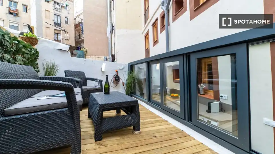 Terrace of Flat for rent in Barcelona  with Air Conditioner, Heating and Furnished