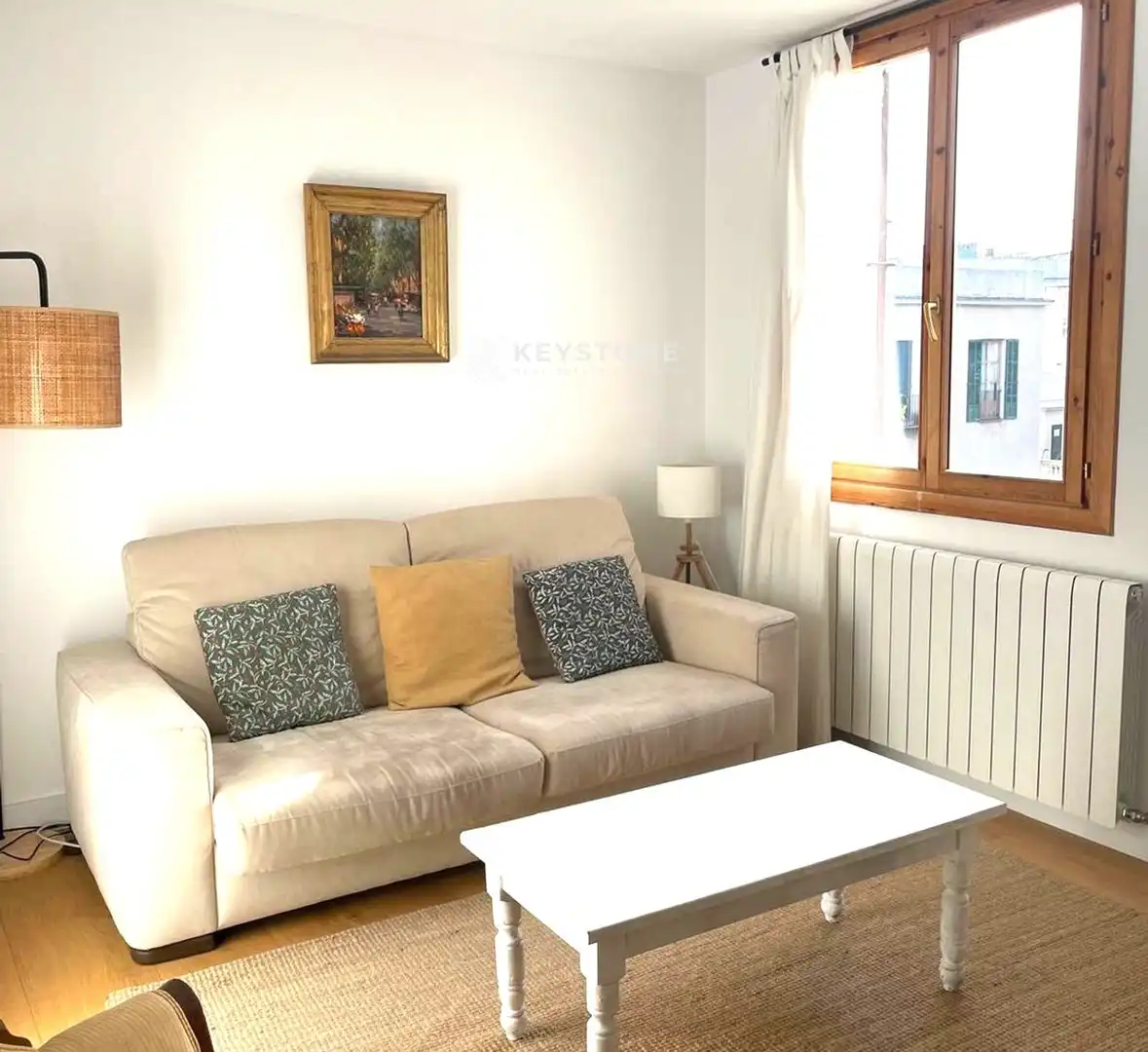 Sala d'estar de Pis de lloguer en  Palma de Mallorca amb Aire condicionat