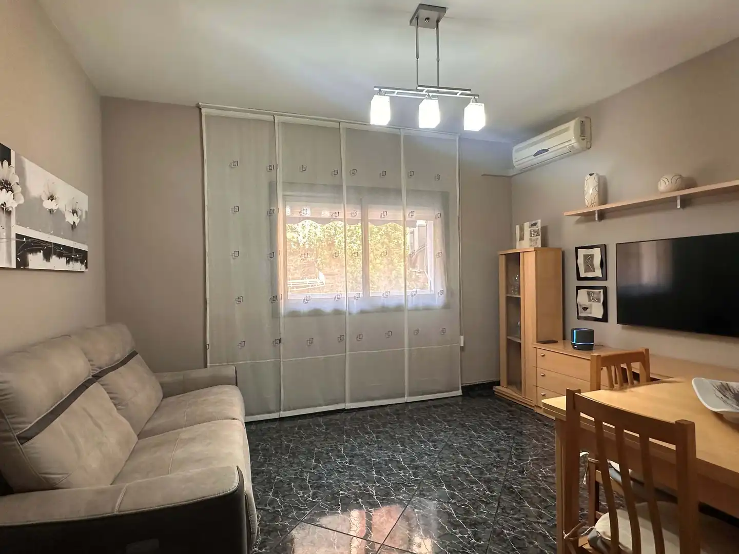 Sala d'estar de Pis en venda en Badalona amb Aire condicionat i Calefacció