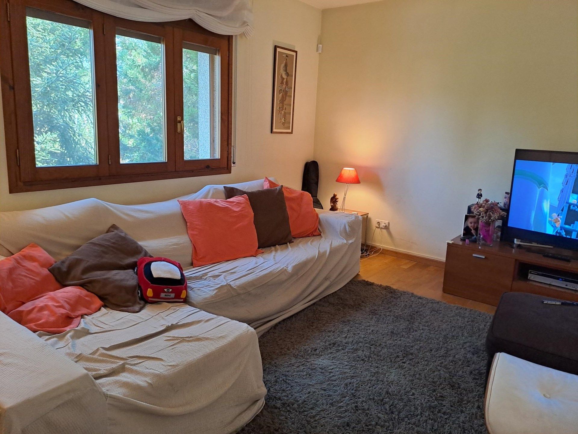 Sala de estar de Finca rústica en venta en Sant Cugat del Vallès con Calefacción