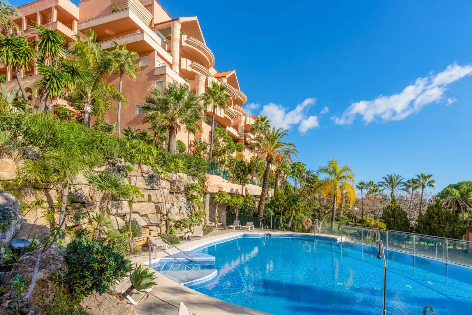 Exterior view of Apartments for sale in Marbella  with Air Conditioner, Terrace and Swimming Pool