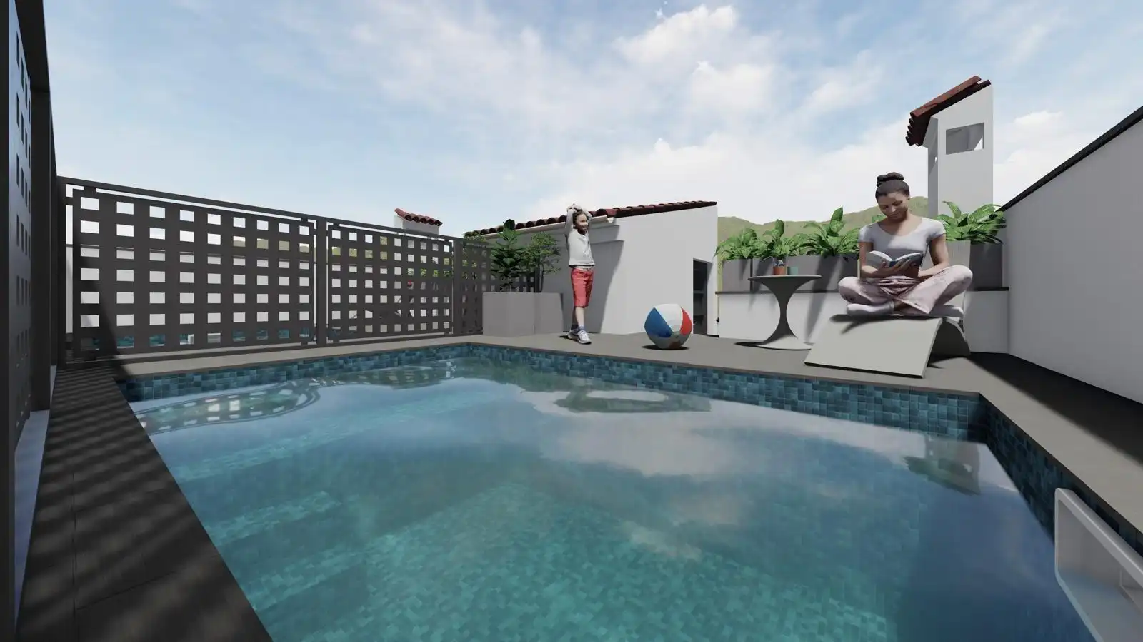 Piscina de Casa adosada en venda en Andratx amb Aire condicionat, Calefacció i Jardí privat