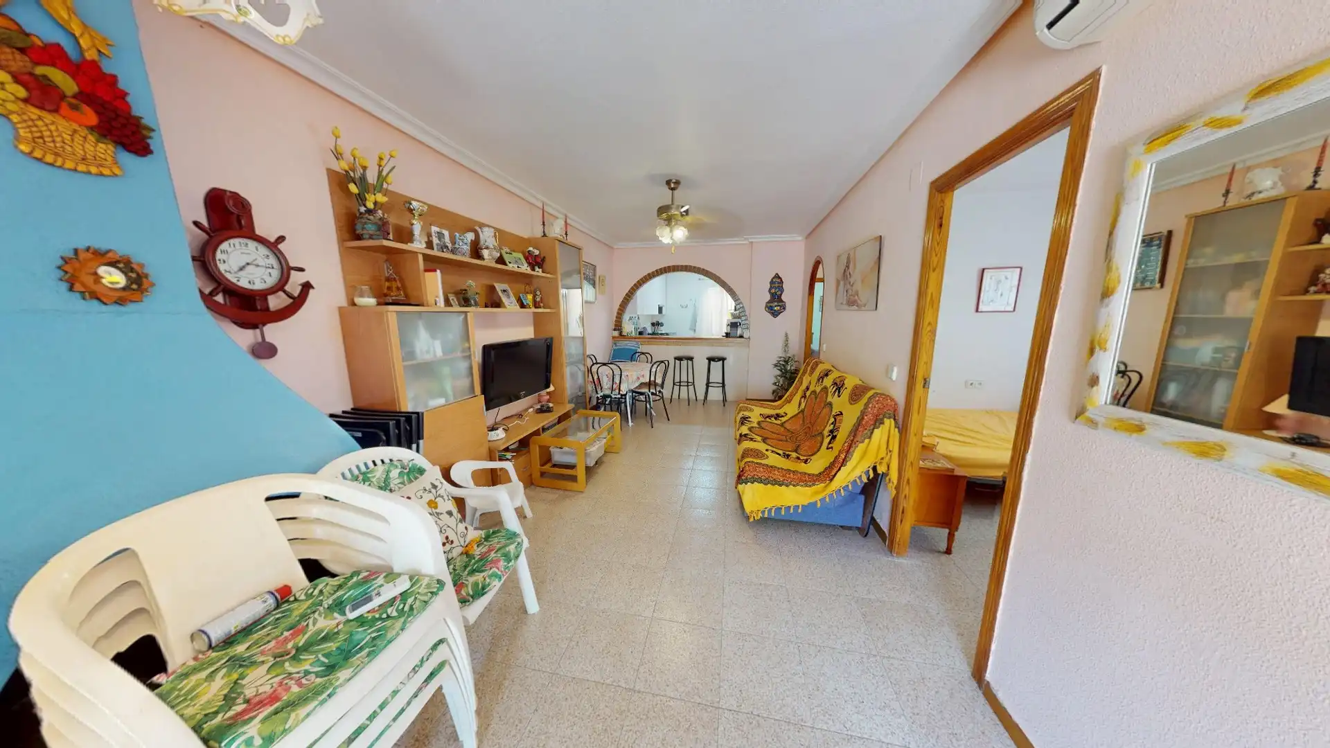 Wohnzimmer von Haus oder Chalet zum Verkauf in Los Alcázares mit Klimaanlage, Terrasse und Möbliert