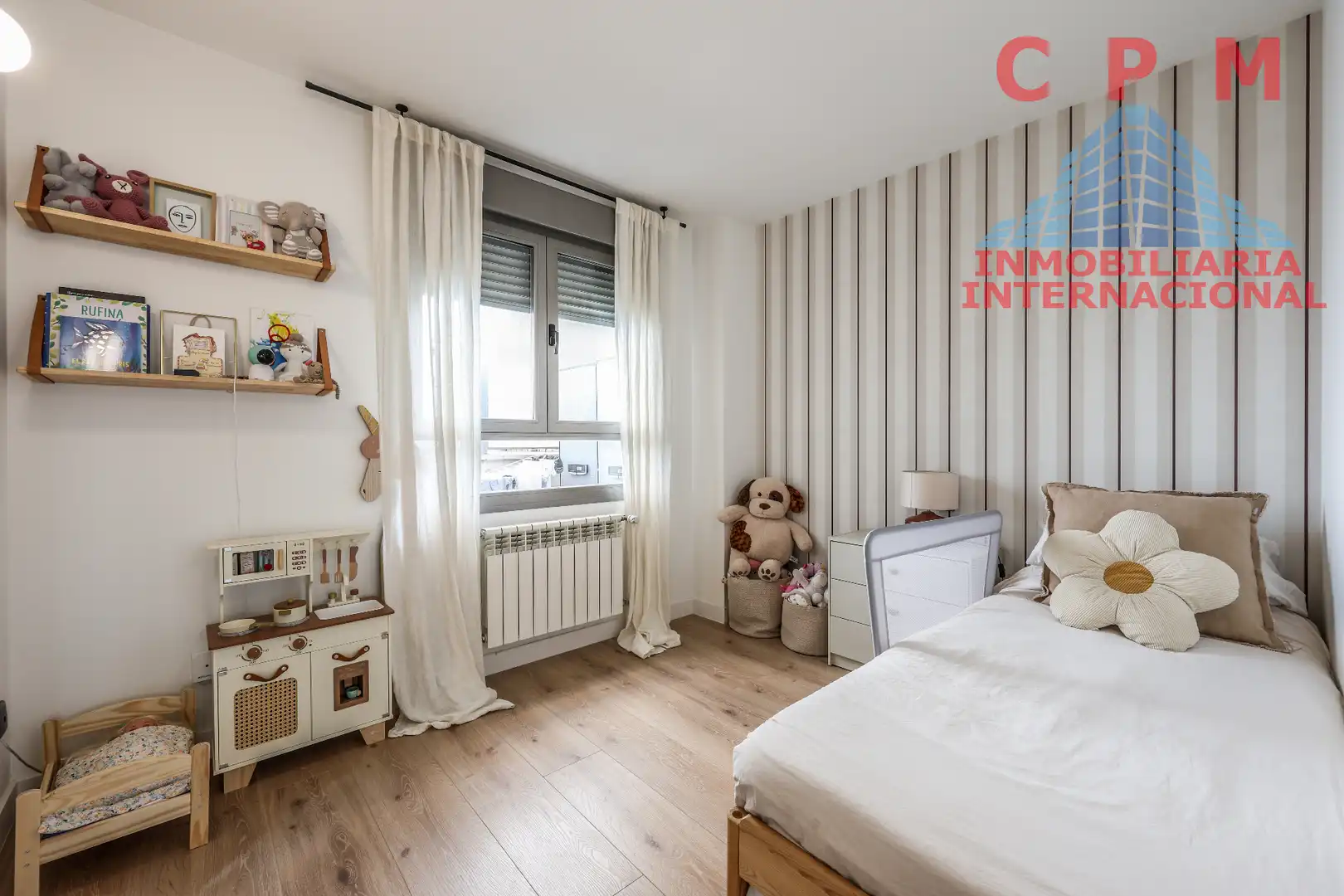 Schlafzimmer von Wohnung zur Miete in Madrid mit Klimaanlage, Heizung und Parkett
